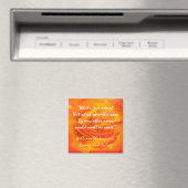 Oranje Roos Quote Magnet (Insitu (Vaatwasser))