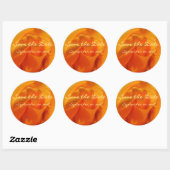 Oranje Roos "Save the Date" Ronde Sticker (Vel)
