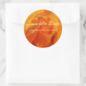Oranje Roos "Save the Date" Ronde Sticker (Tas)