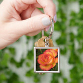 Oranje Roos Sleutelhanger (Hand)