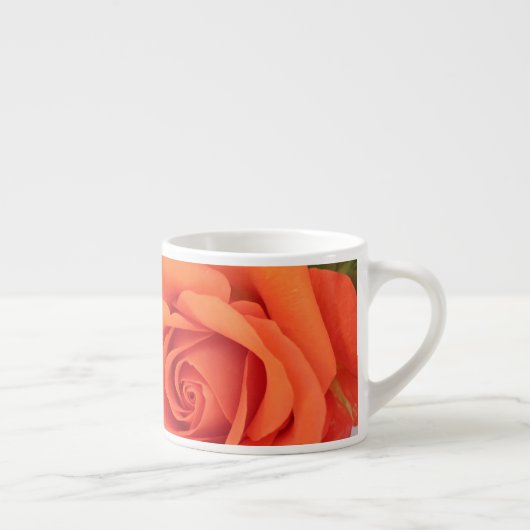 Oranje Roos Sluiten Minimalisme Koffiebeker Mok (Rechts)