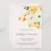 Oranje roos Spaans bruiloft uitnodiging (Voorkant / Achterkant)