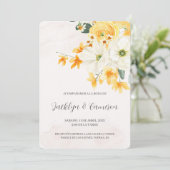 Oranje roos Spaans bruiloft uitnodiging (Staand voorkant)