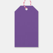 Oranje Roos String Lights Paarse Verjaardag Bedank Cadeaulabel (Achterkant)