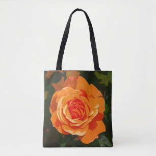 Oranje roos tote bag