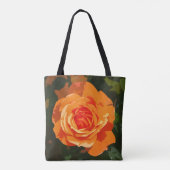 Oranje roos tote bag (Achterkant)