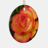 Oranje roos versiering keramisch ornament (Rechts)