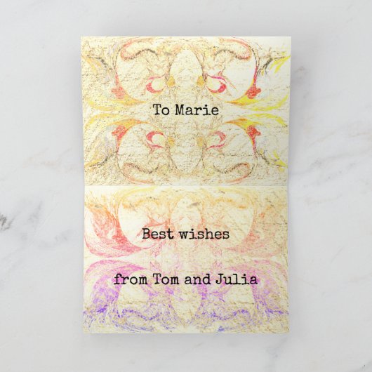 Oranje Roos Victoriaans fantasie aanpasbaar Kaart (Binnen)