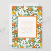 Oranje Roos White Photo Afstuderen Aankondiging (Achterkant)