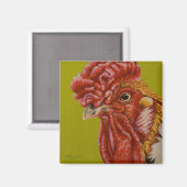 Oranje Rooster Magneet (Voorkant / Achterkant)