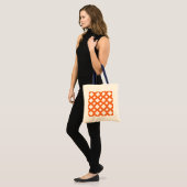 Oranje rooster op wit tote bag (Voorkant (model))