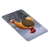 Oranje Rooster Santa Claus Magneet (Rechterzijde)