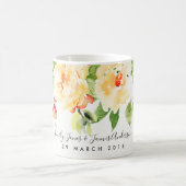 ORANJE ROSE WATERVERF FLORAL BEWAREN DE DATUM KOFFIEMOK (Center)