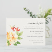 ORANJE ROSE WATERVERF FLORALE ACCOMMODATIE KAART (Staand voorkant)