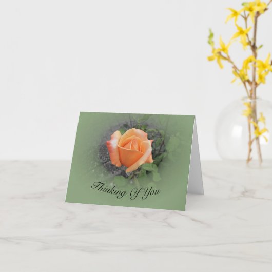 Oranje Rosebud Kaart (Gele Bloem)