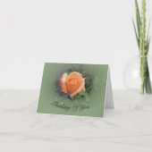 Oranje Rosebud Kaart (Voorkant)