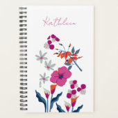 Oranje Roze Aangepaste Naam Stijlvolle Planner (Voorkant)