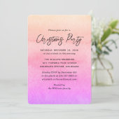 Oranje Roze Aquarel Kerstfeest Kaart (Staand voorkant)