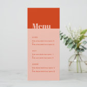 Oranje roze  band met een oude moderne minimale ty menu (Staand voorkant)