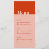 Oranje roze band met een oude moderne minimale ty menu (Voorkant)