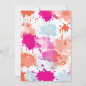 Oranje roze blauw Abstract meisje Kaart (Achterkant)