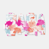 Oranje Roze Blauw Abstract Moderne Verfstreepjes Bedankdoosjes (Uitgevouwen)