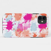 Oranje Roze Blauw Abstract Moderne Verfstreepjes Case-Mate iPhone Case (Achterkant (horizontaal))