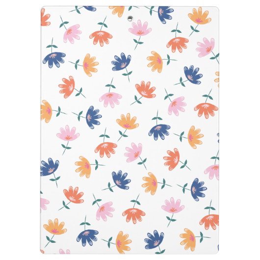 Oranje roze blauw kleurrijk flessenpatroon klembord (Achterkant)