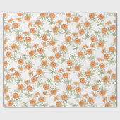 Oranje Roze Bruiloft Cadeaupapier (Vlak)