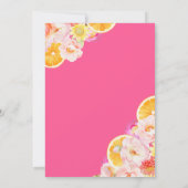 Oranje Roze Brunch & Bubbly Verjaardagsbrunch Kaart (Achterkant)
