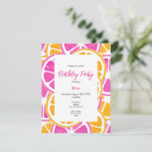 Oranje roze citrussisjes kaart (Staand voorkant)