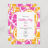 Oranje roze citrussisjes kaart (Voorkant / Achterkant)