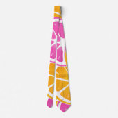 Oranje roze citrussisjes stropdas (Achterkant)