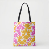 Oranje roze citrussisjes tote bag (Voorkant)