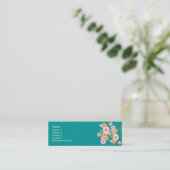 Oranje-roze Daisy bloemen Visitekaartje (Staand voorkant)