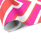 Oranje roze diamantgeometrisch cadeaupapier (Rol Hoek)