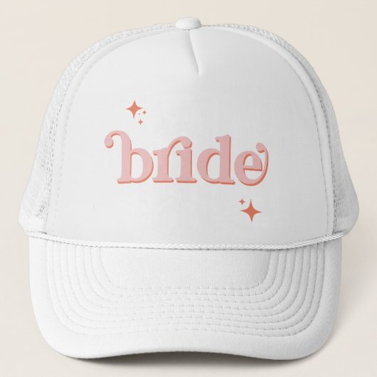 Oranje ROZE Disco Bruid Bruids Party hen DO Shirt Trucker Pet (Voorkant)