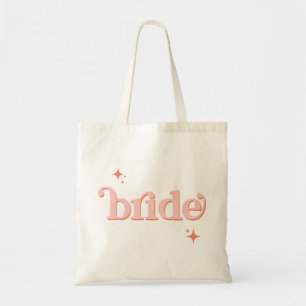 Oranje ROZE Disco Bruid Bruiloft Feest Tote Bag