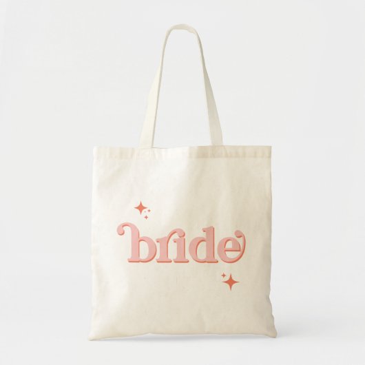 Oranje ROZE Disco Bruid Bruiloft Feest Tote Bag (Voorkant)