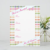 Oranje Roze en Blauw Kaart (Staand voorkant)