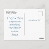 Oranje & Roze Floral Bouquet Partij Dank u Briefkaart (Achterkant)