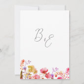 Oranje roze geel wildflower Save the Date Kaart (Achterkant)