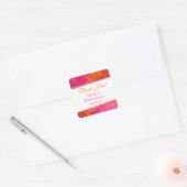 Oranje Roze Gerbera Daisy Vrijgezellenfeest Dank u Vierkante Sticker (Envelop)