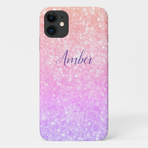 Oranje Roze Glitter Elegant Persoonlijk Case-Mate iPhone Case