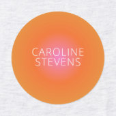 Oranje roze gradiënt herstellen | Gepersonaliseerd Labels (Design 1)