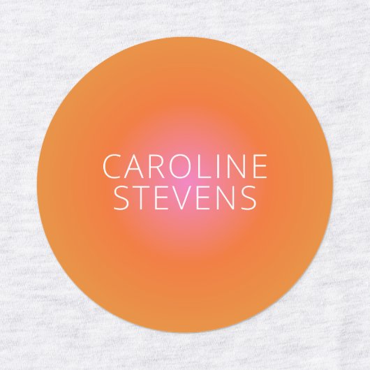 Oranje roze gradiënt herstellen | Gepersonaliseerd Labels (Design 2)