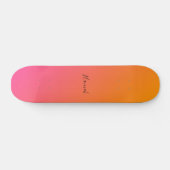 Oranje Roze gradiënt op maat Persoonlijk Skateboard (Horizontaal)