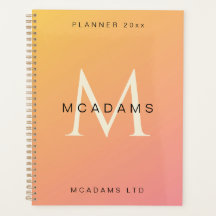 Oranje Roze Gradiënt Persoonlijke Zakelijke Agenda