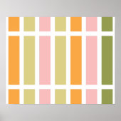 Oranje roze groene tinten poster (Voorkant)