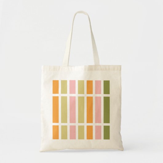 Oranje roze groene tinten tote bag (Voorkant)